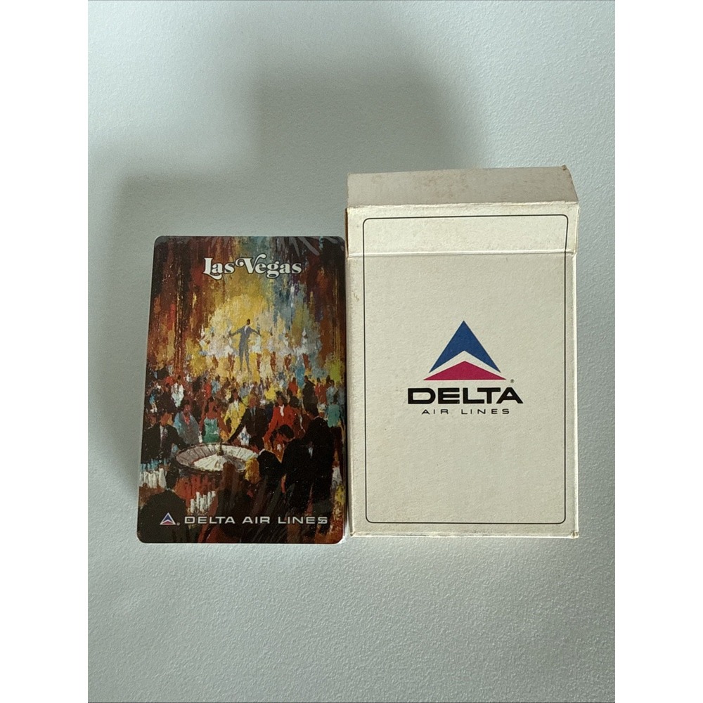 Delta Air Lines Playing Cards sealed Deck Los Angeles Vintage